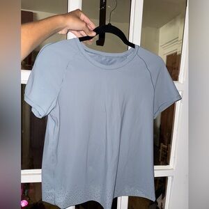 lululemon athletica Sky Blue Short Sleeve Tee
